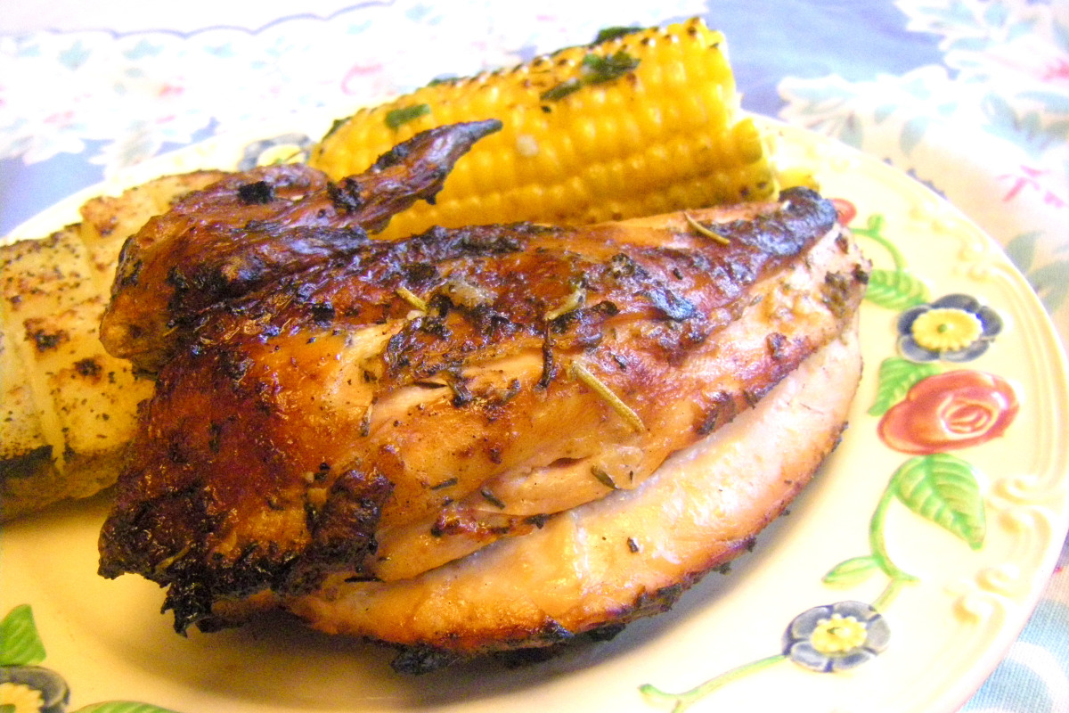Half-Cut Herb Chicken with Lemon-Dill Sauce