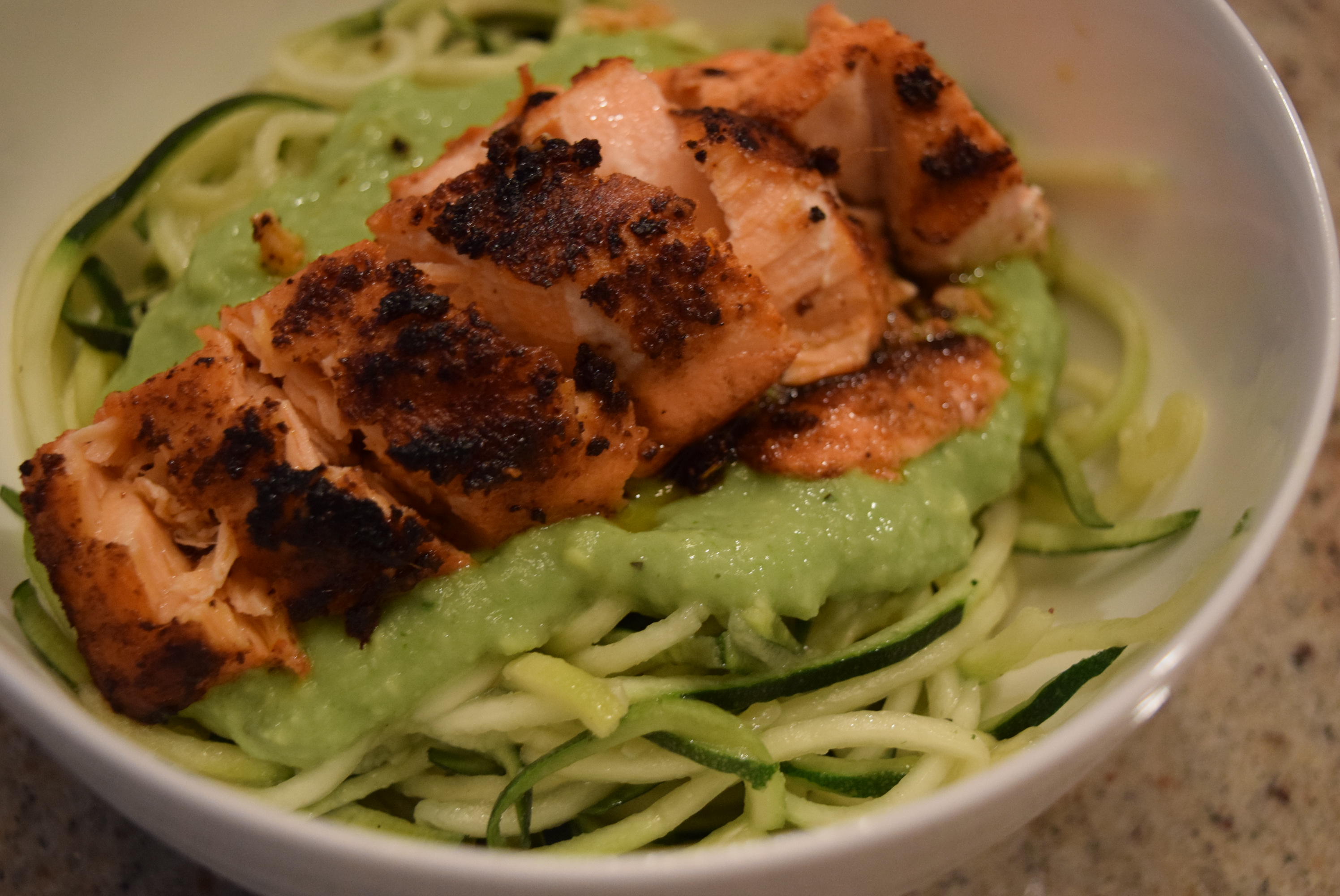 Lemon-Dill Salmon with Zucchini Noodles