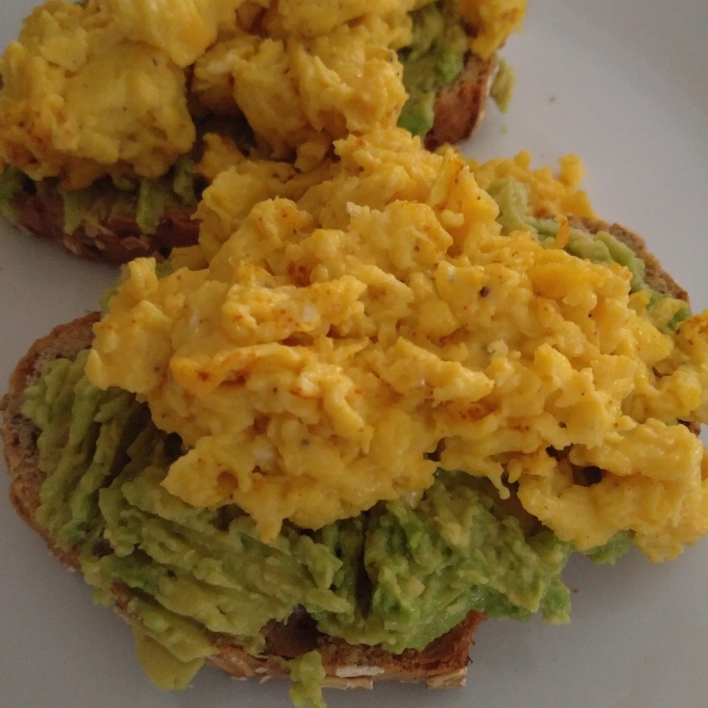 Golden Turmeric Scramble with Avocado