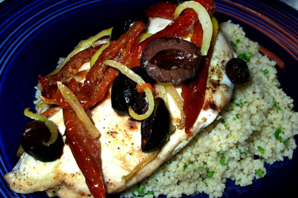 Mediterranean Sun-Dried Tomato Chicken with Lemon & Olives