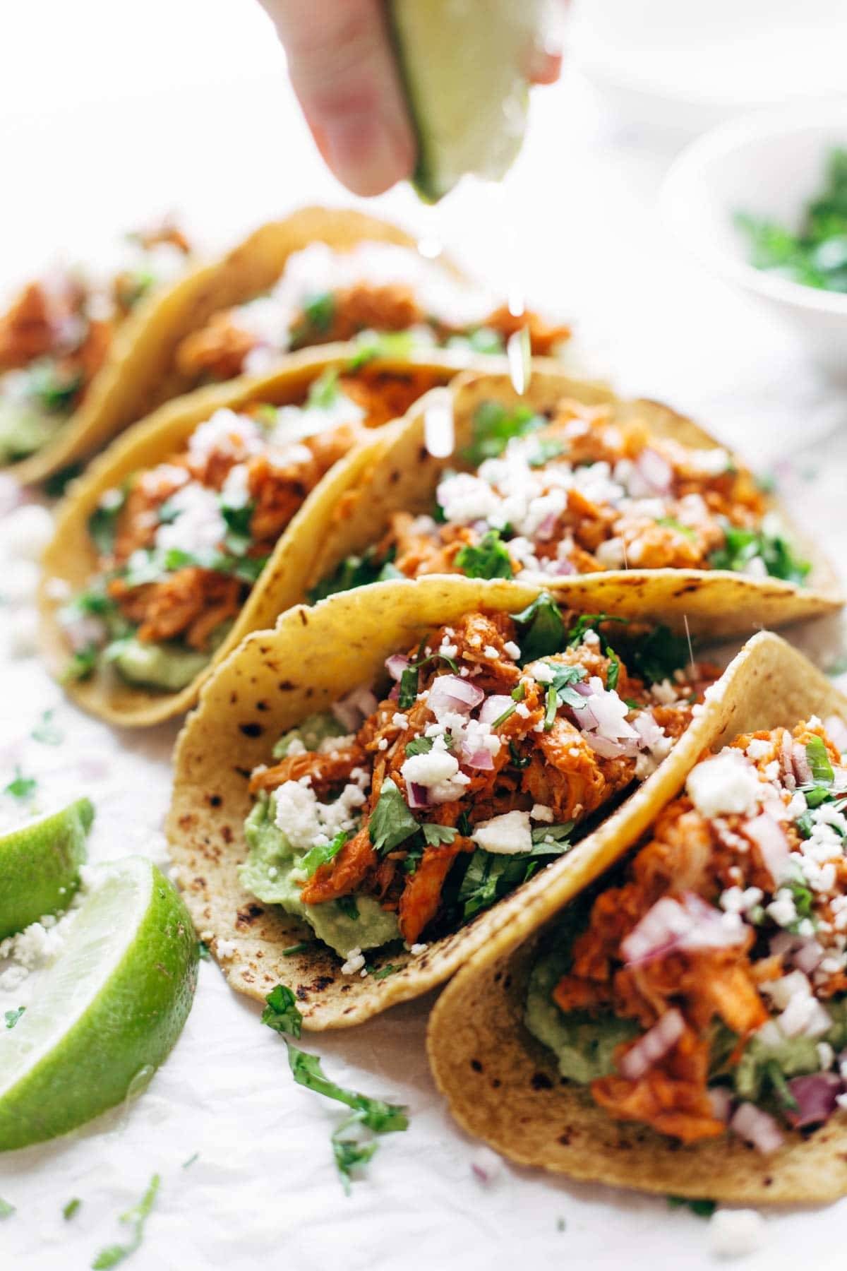 Best Chicken Tinga Tacos with Avocado