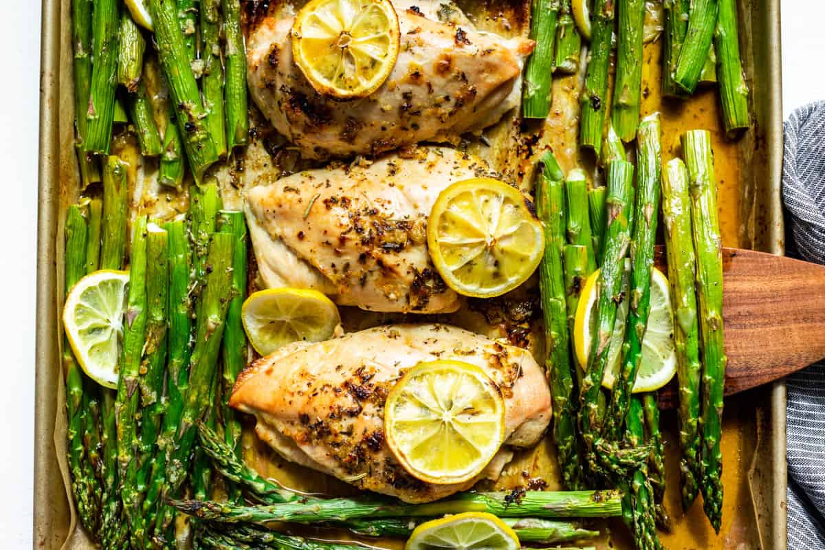Herb-Roasted Lemon Chicken & Asparagus Sheet Pan