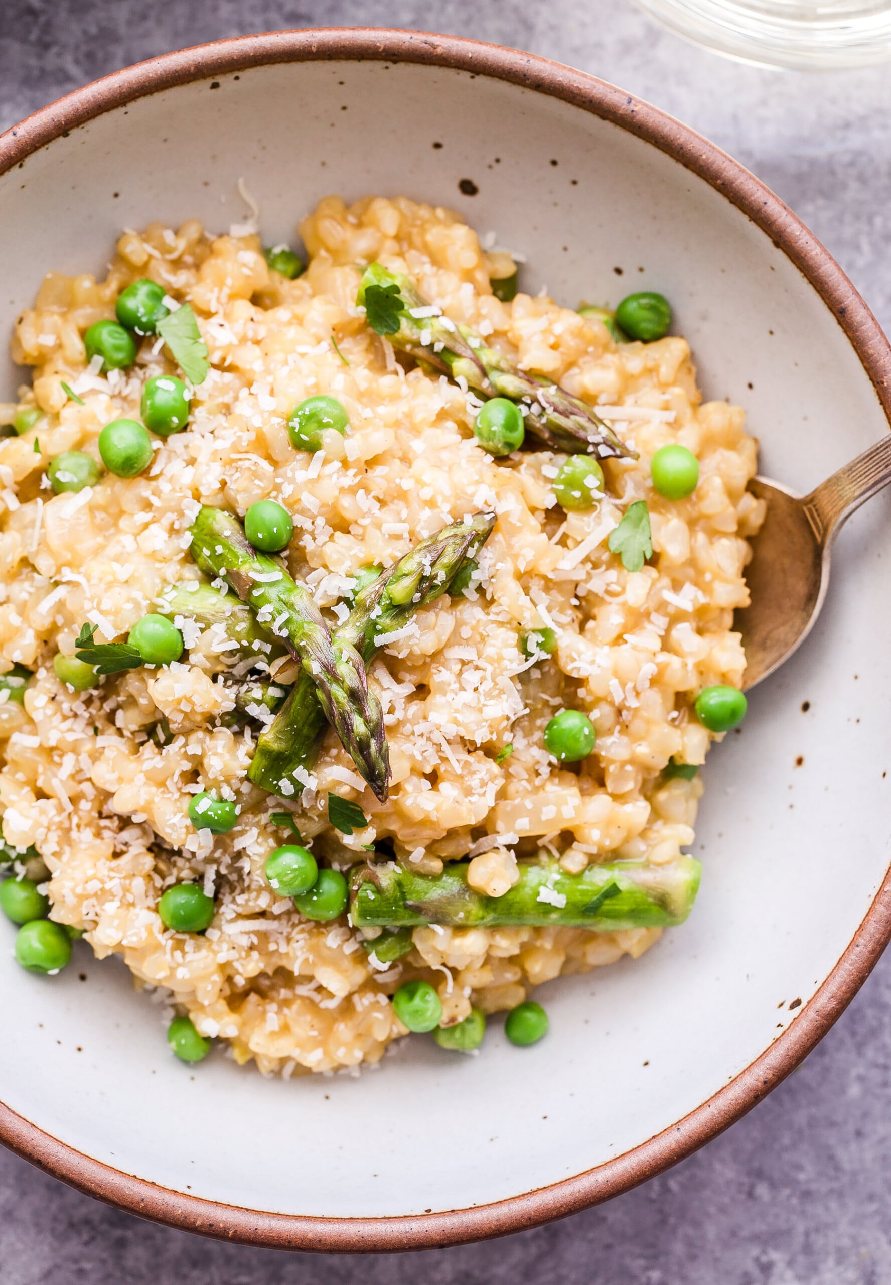 Saffron-Infused Lemon Risotto with Asparagus