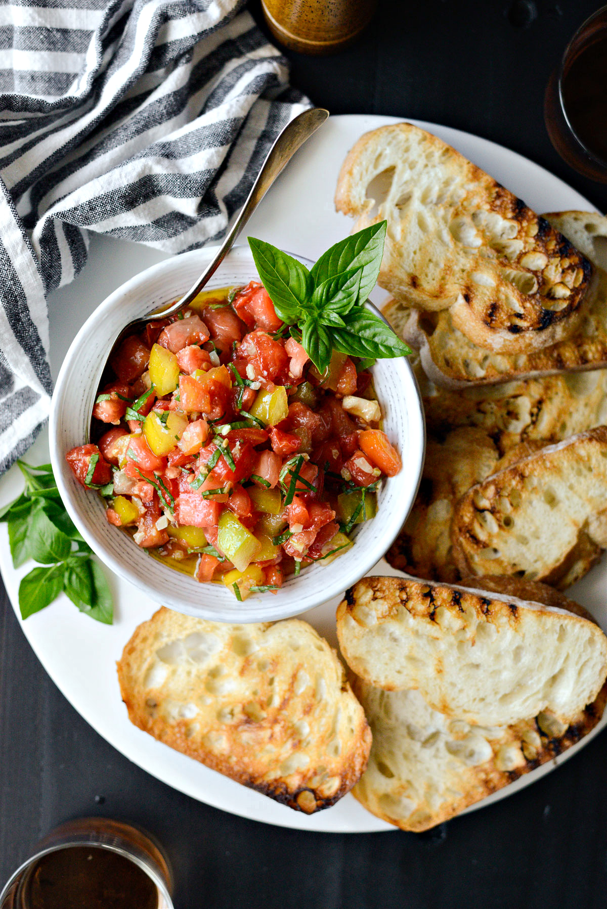 Garden-Raised Heirloom Tomato Bruschetta