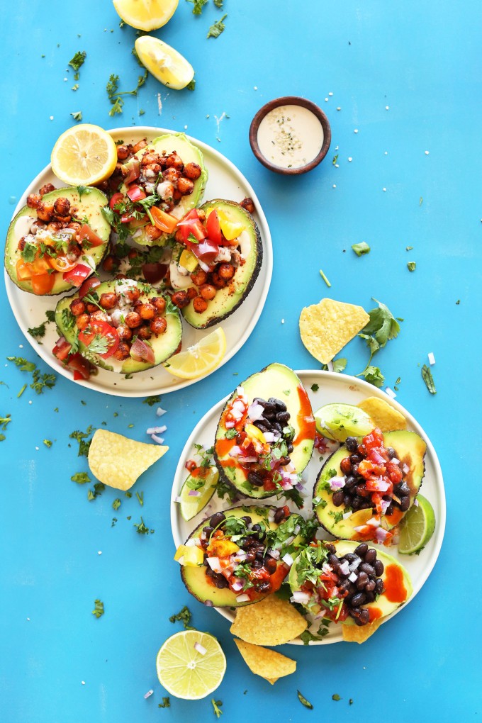 Sunset Salsa & Avocado Boat Feast