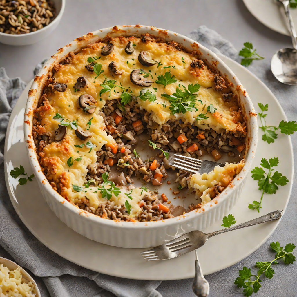 Mushroom & Lentil Shepherd's Pie with Herb Crust