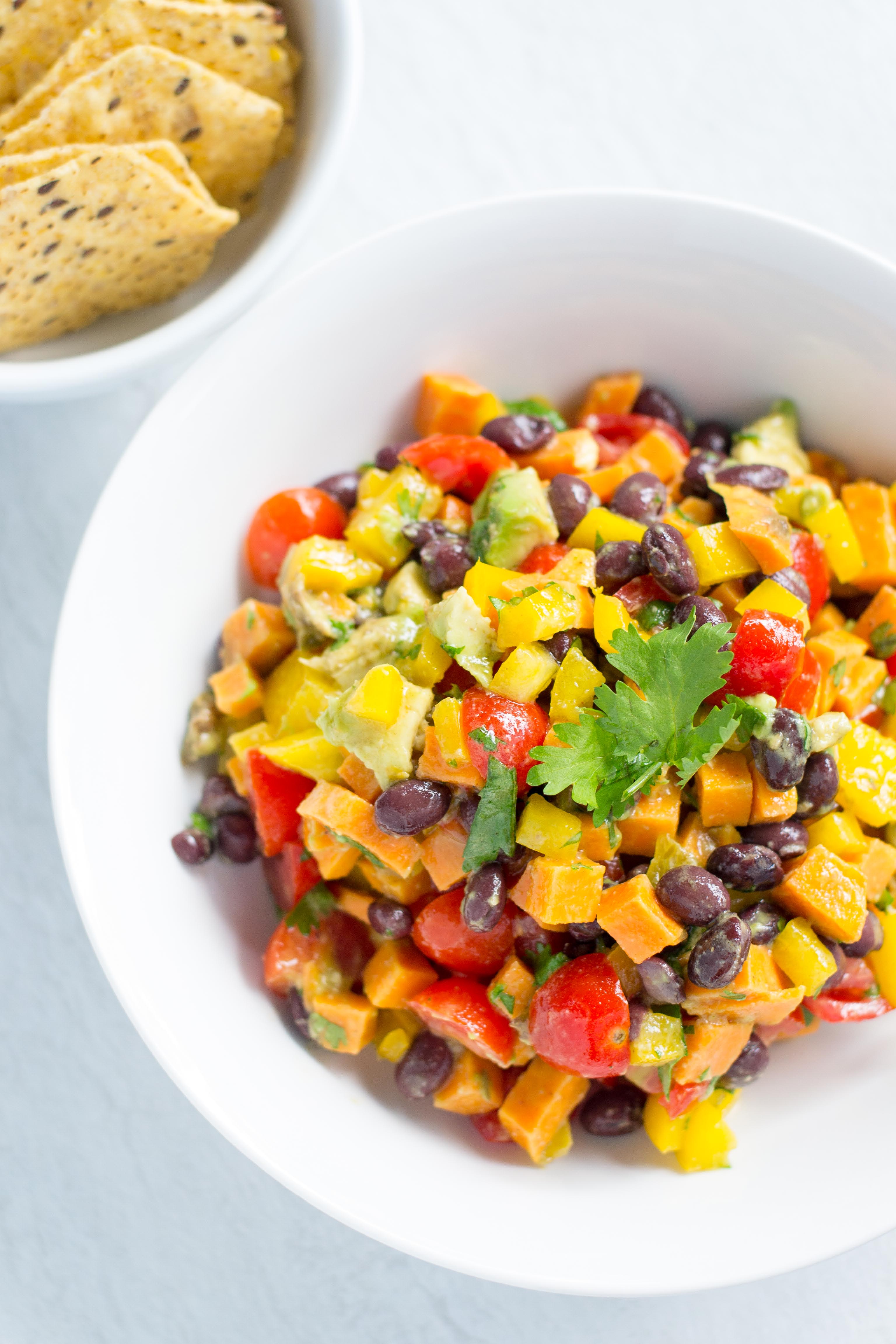 Mexican Sweet Potato and Black Bean Tamales with Avocado Salsa