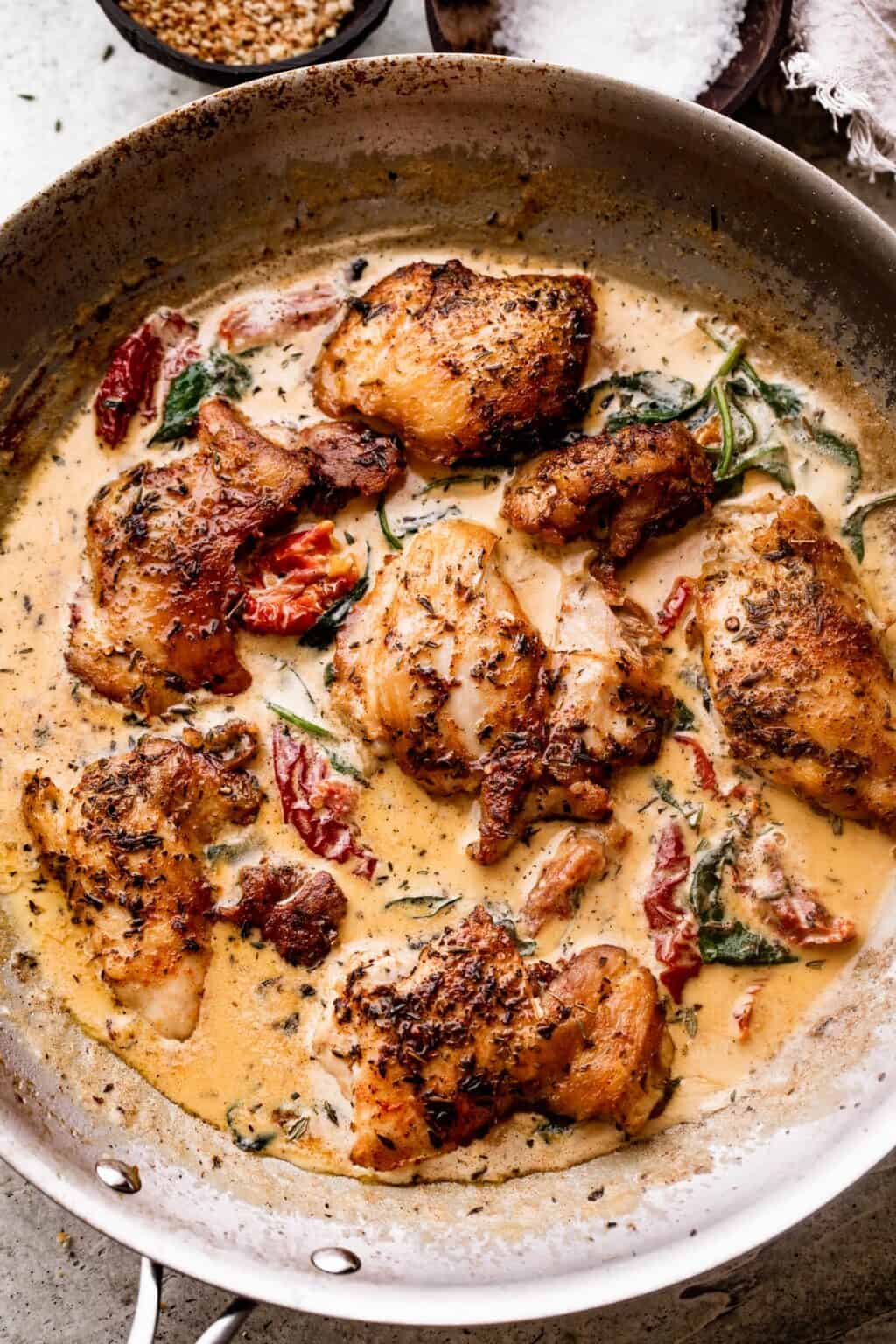 Herb-Infused Coconut Chicken with Sun-Dried Tomatoes