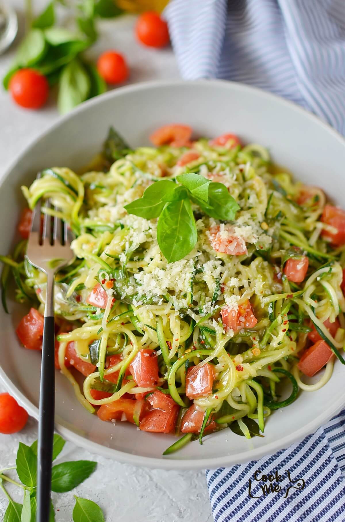 Best-Ever Garlic Parmesan Zucchini Noodles