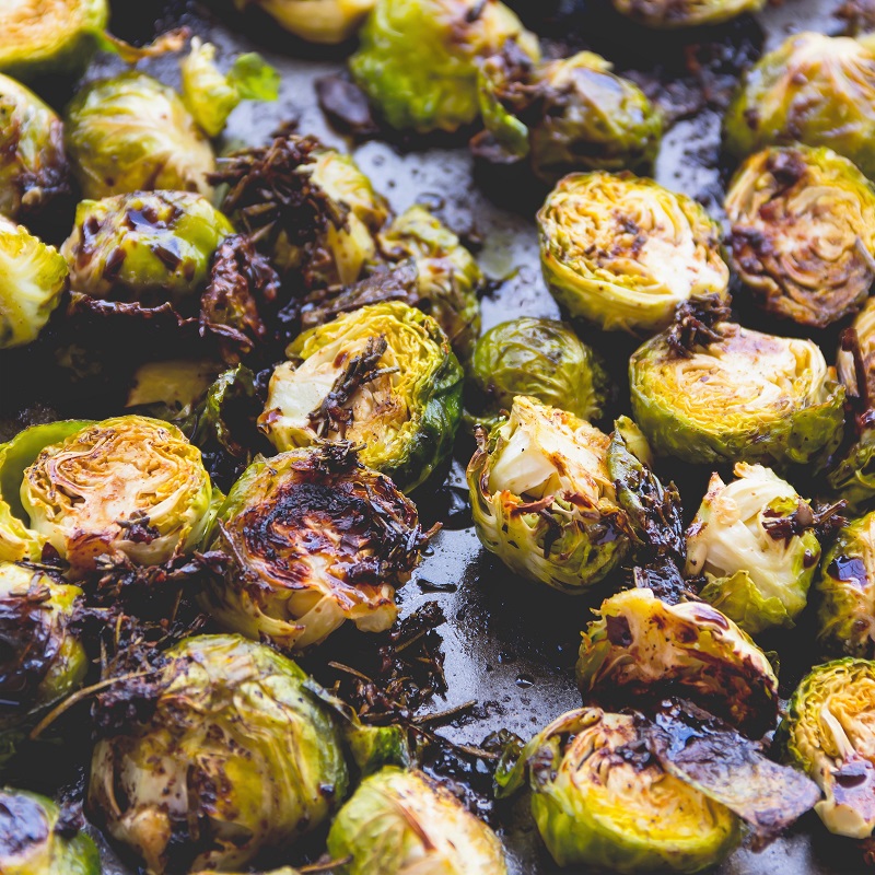 Caramelized Brussels Sprouts with Balsamic and Honey