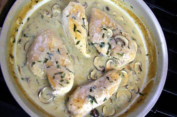 Mushroom & Tarragon Coconut Chicken