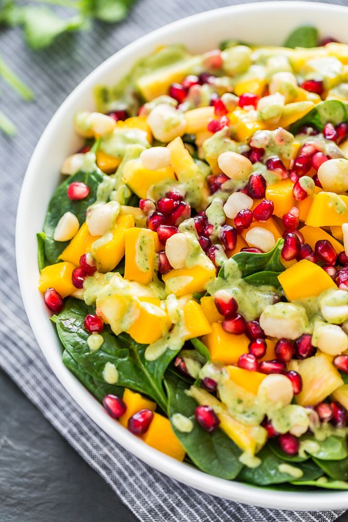 Tropical Green Salad with Coconut-Lime Dressing