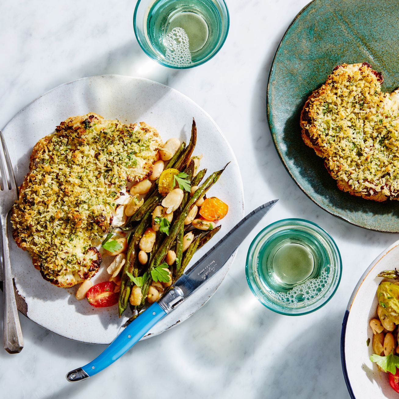 Crispy Herb-Crusted Cauliflower Steaks