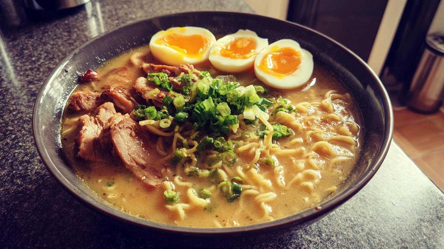 Honjozo-Style Tonkotsu Ramen with Homemade Pork Broth
