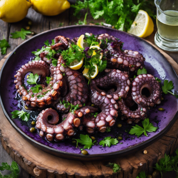 Mediterranean-Authentic Grilled Octopus with Lemon-Herb Oil