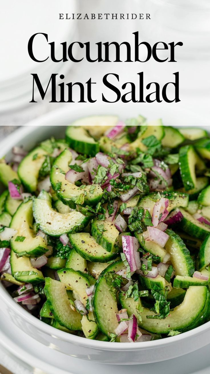 Best-Served Cold Cucumber Mint Salad