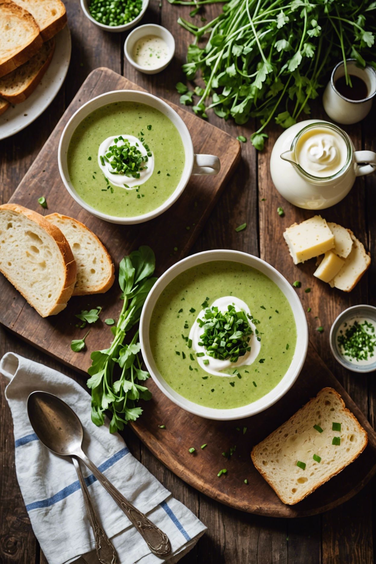 Spring Greens and Pea Soup with Lemon Zest