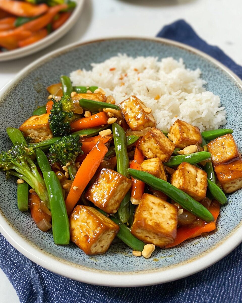 Asian-Inspired Tofu and Vegetable Stir-Fry with Rice