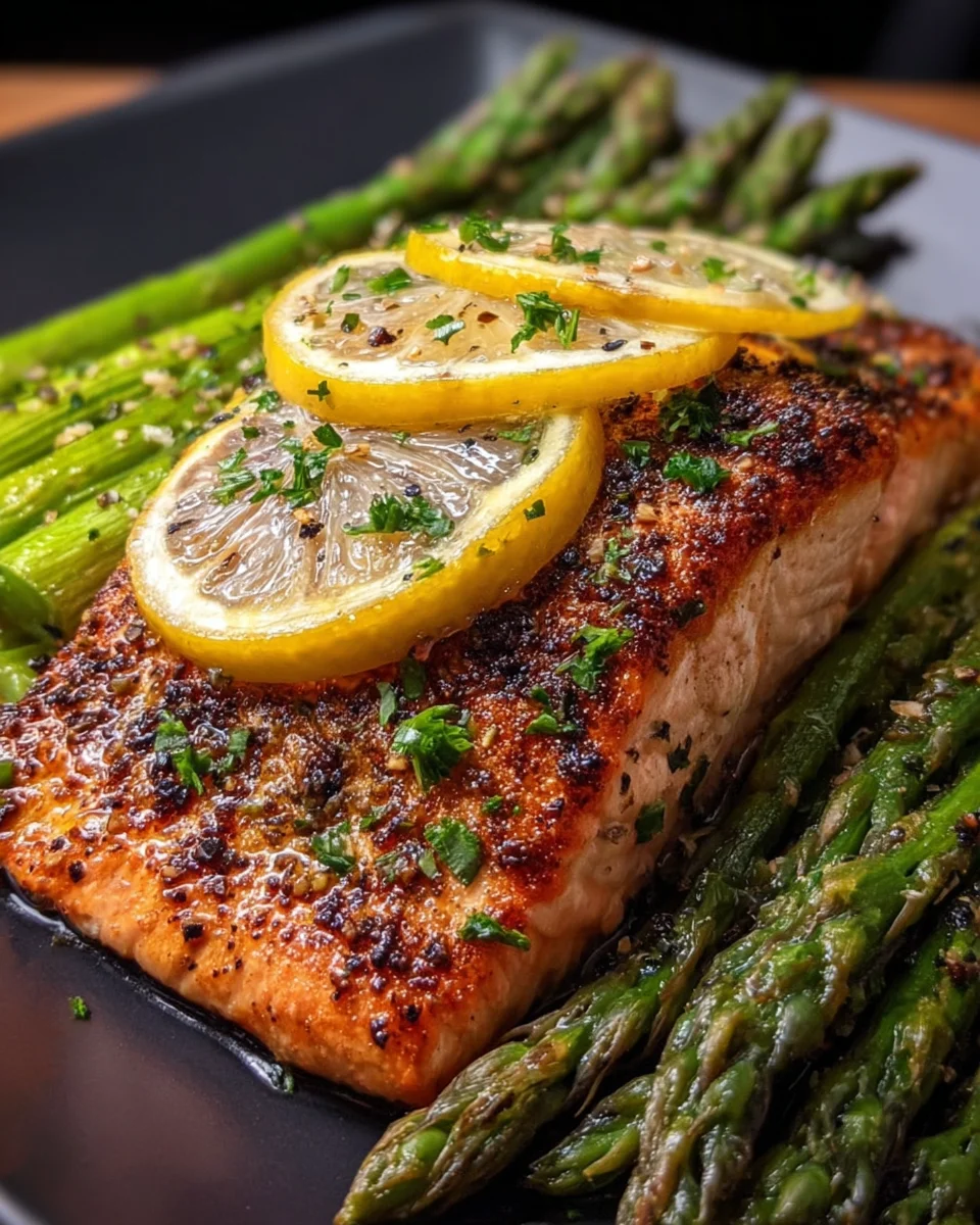 Lemon-Dill Pan-Seared Salmon with Crisp Asparagus