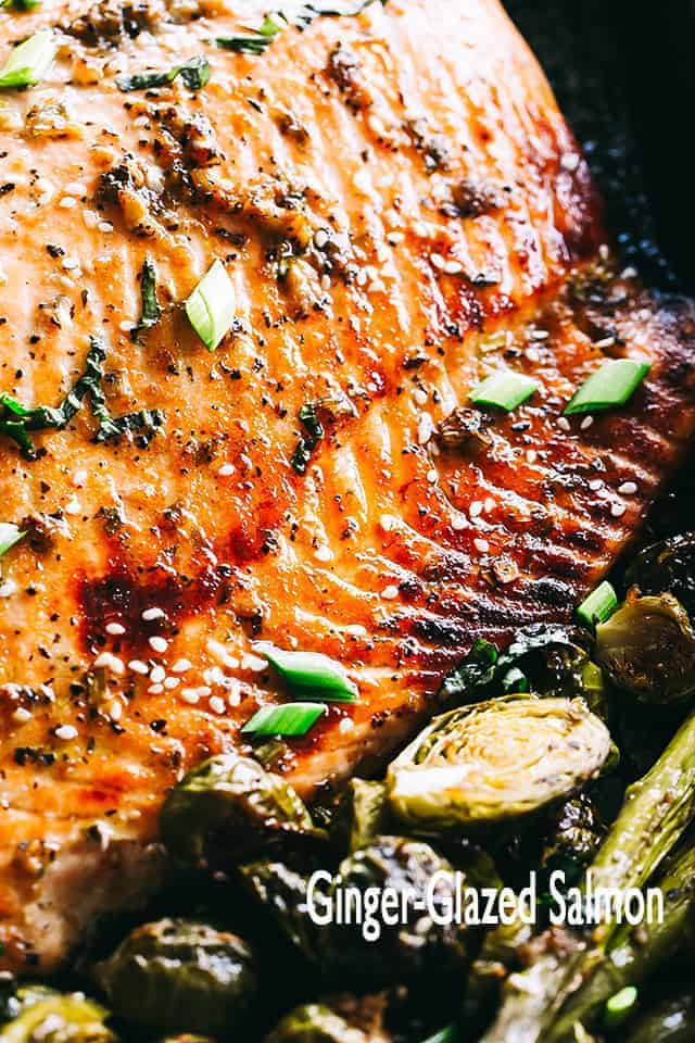 Ginger-Citrus Glazed Salmon with Roasted Asparagus