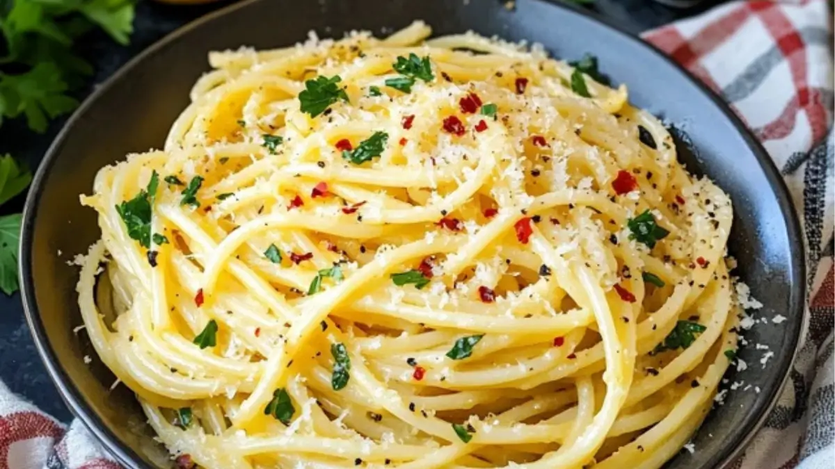WiFi Wireless Garlic Butter Pasta with Lemon Zest