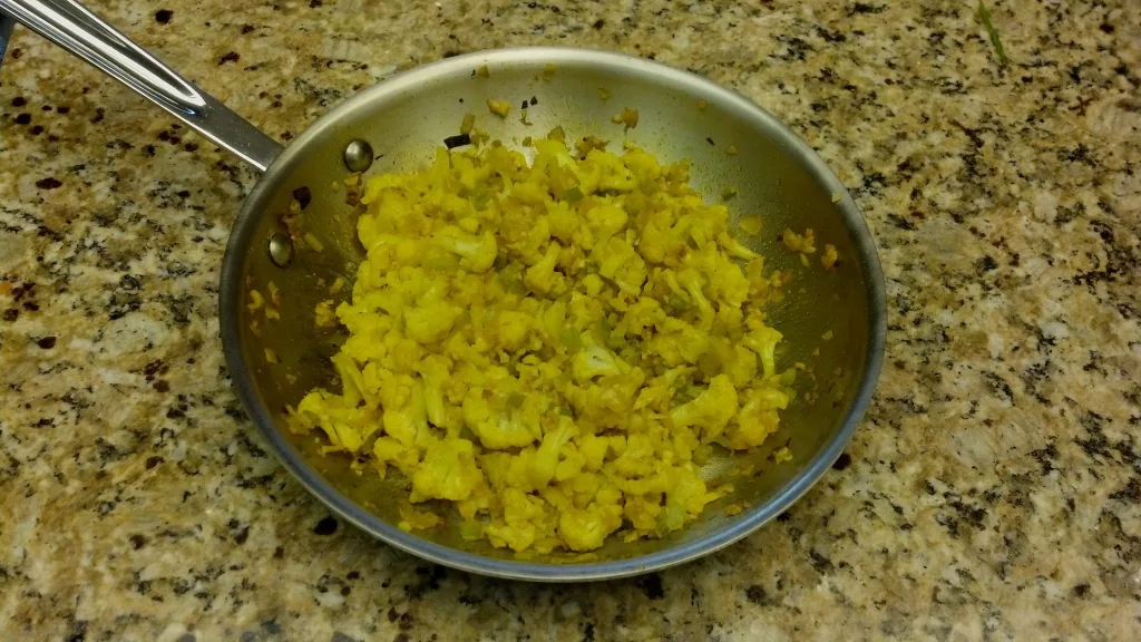 Indian Spiced Chickpea and Cauliflower Bhaji