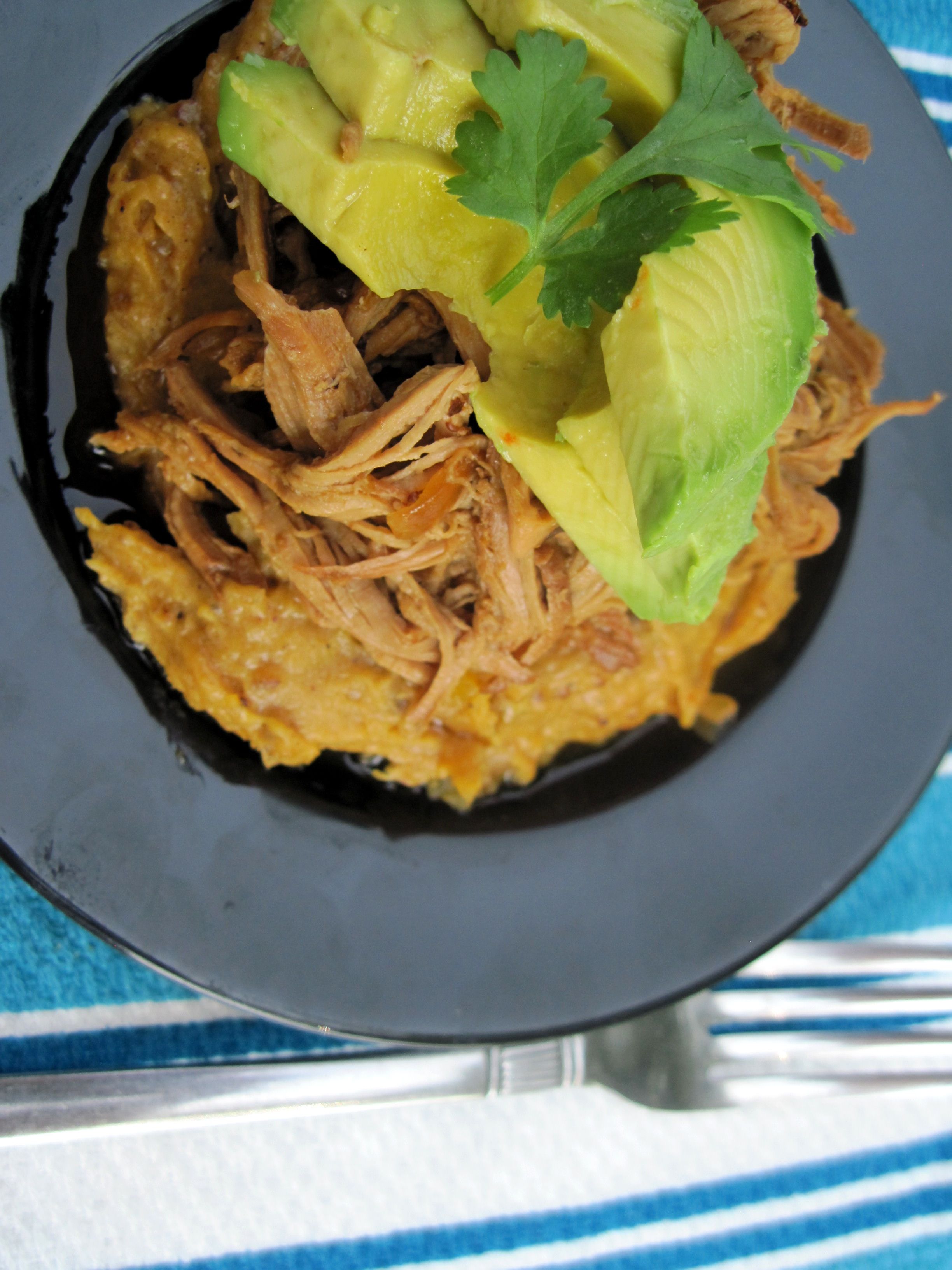 Coffee-Rubbed Pork Shoulder with Plantain Mash