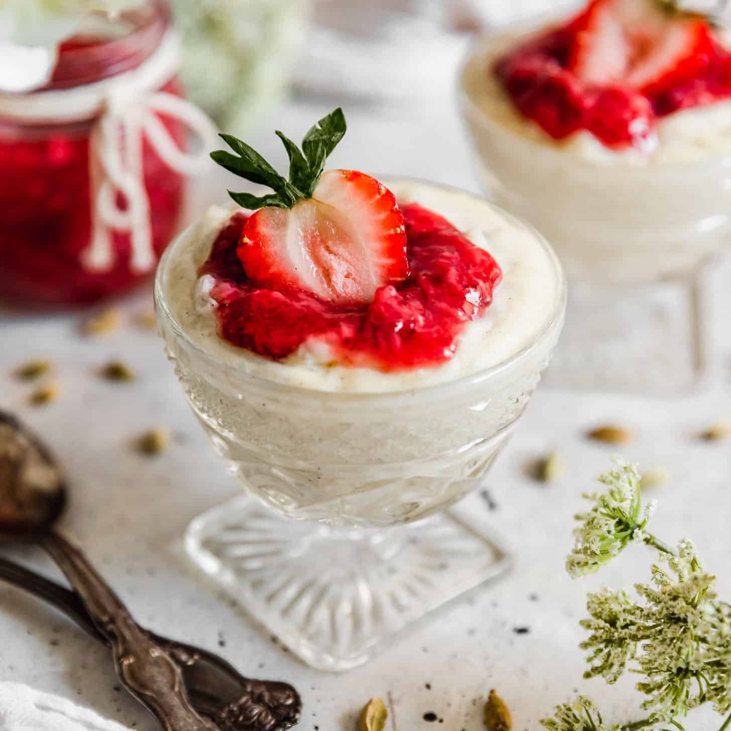 Genuine Honey-Sweetened Rice Pudding with Cardamom