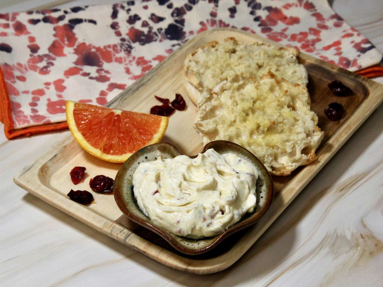 Cranberry-Orange Chaffle with Cream Cheese