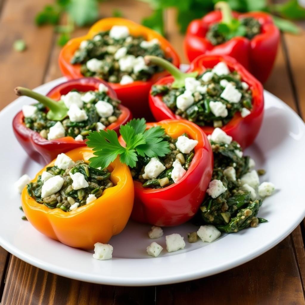 Luminous Spinach and Feta Stuffed Peppers