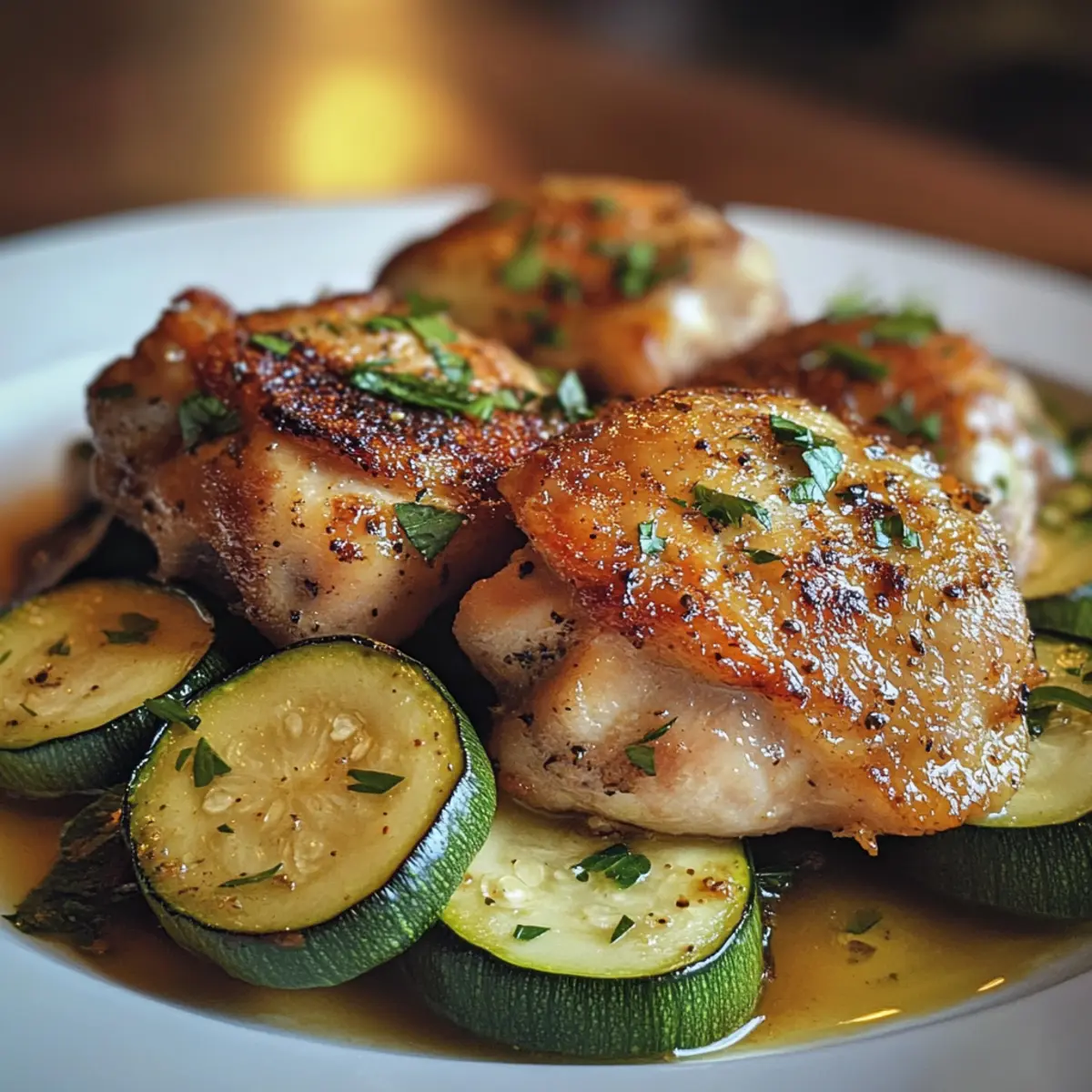 Turmeric-Ginger Chicken Thighs with Roasted Zucchini