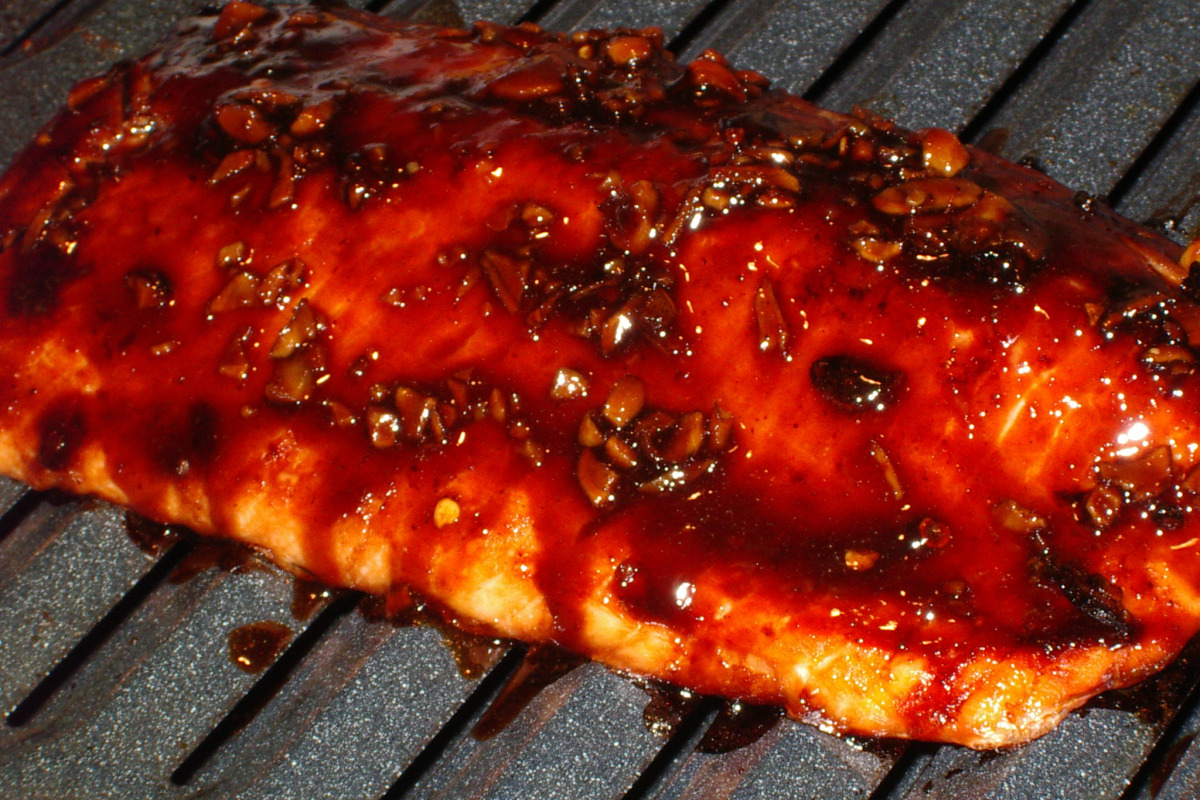 Iridescent Glazed Salmon