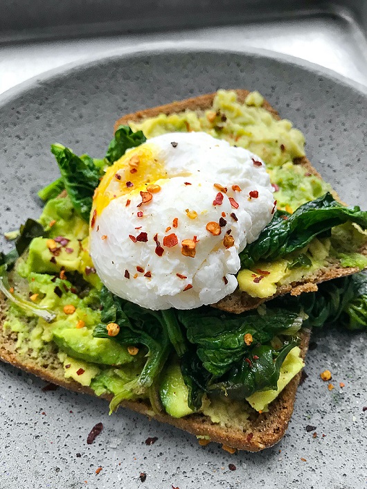 Migraine-Relief Avocado Spinach Toast