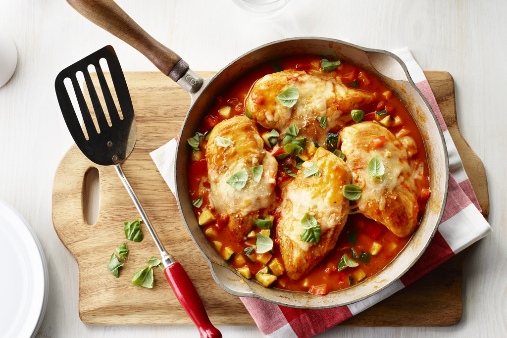 One-Pan Chicken & Veggie Parmesan
