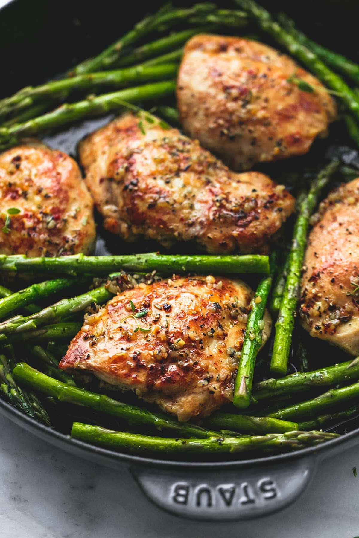 Herb-Crusted Chicken Breasts with Roasted Asparagus
