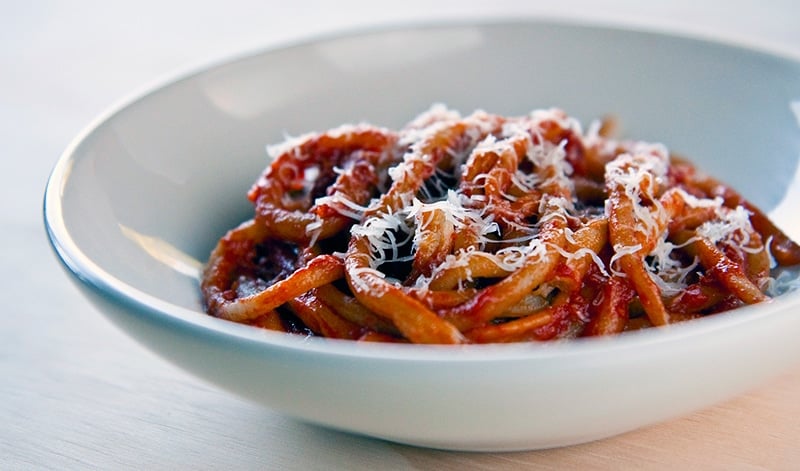 Aperol-Infused Tomato Pasta with Fennel and Pecorino