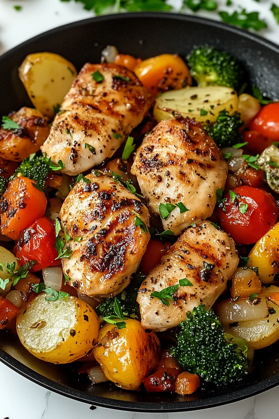 Stress-Buster Chicken & Vegetable Skillet