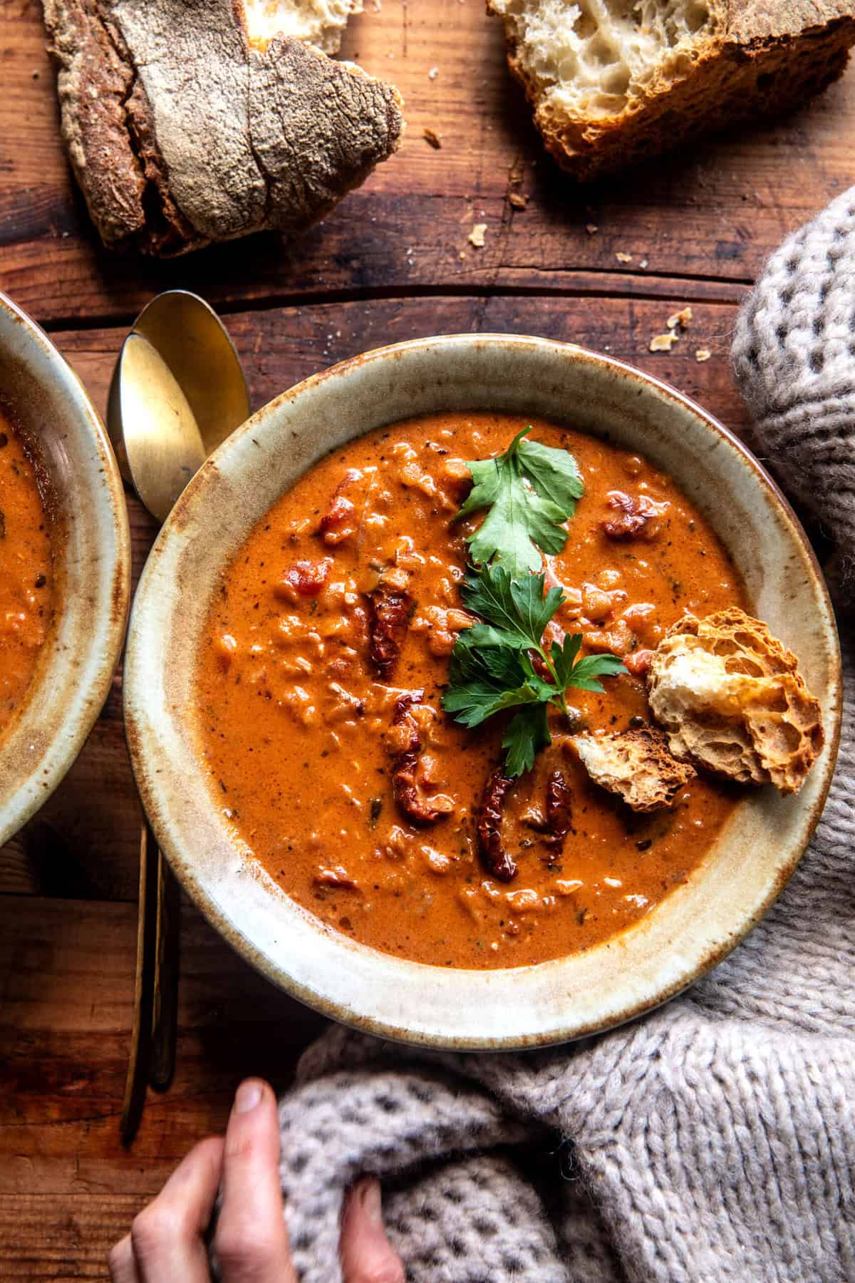 Sun-Dried Tomato & Herb Creamy Lentils