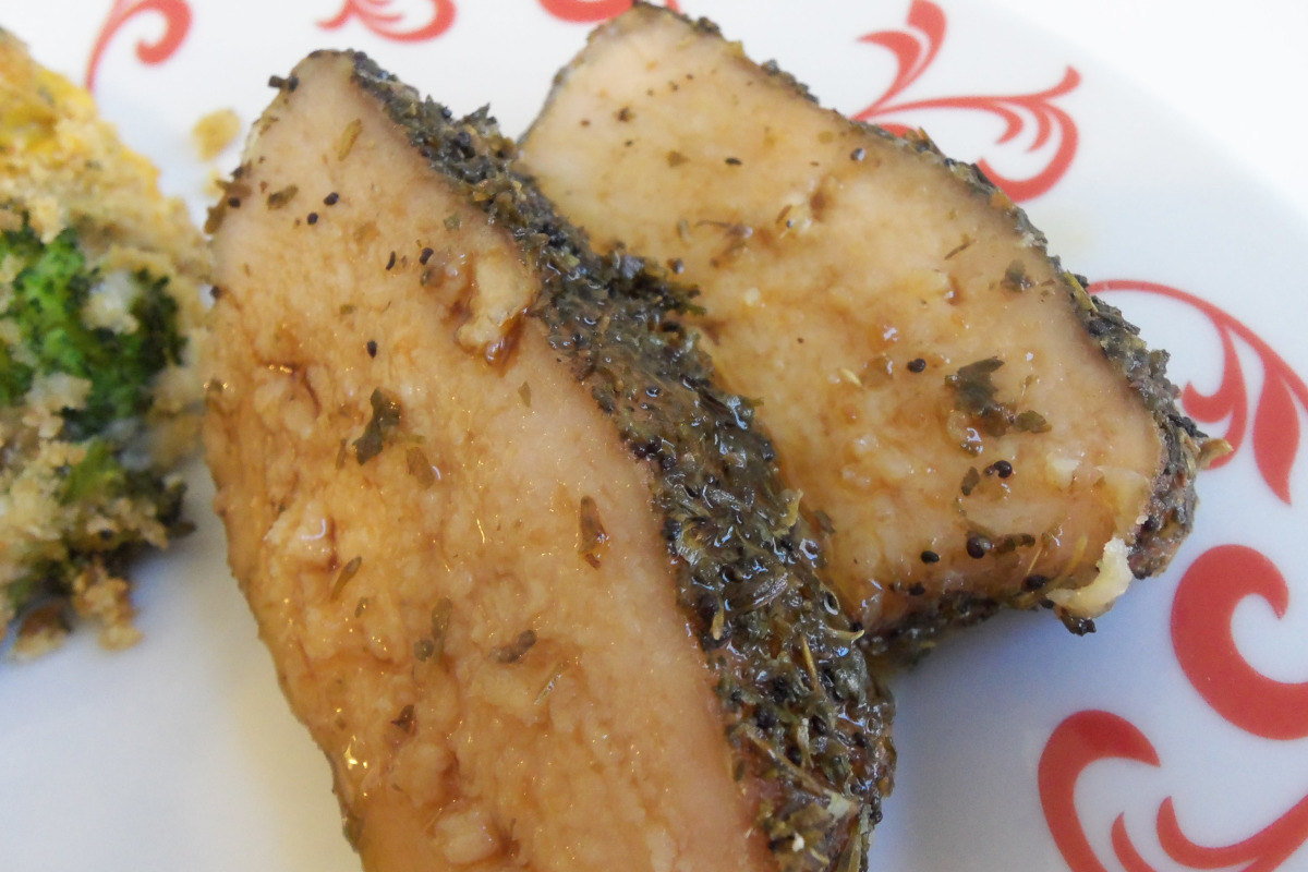 Slow Cooker Herb-Roasted Pork Tenderloin