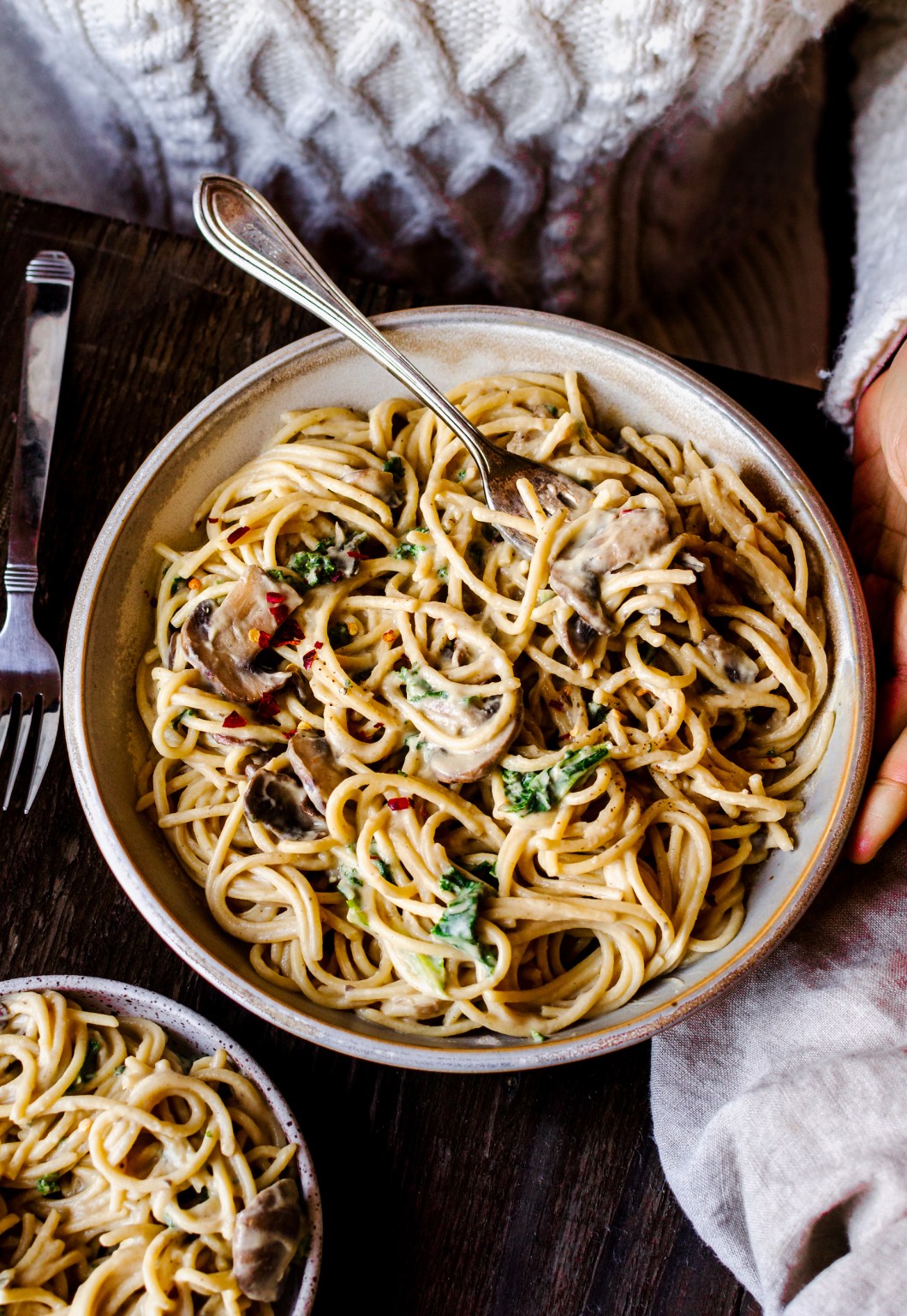 Creamy Avocado-Cauliflower 'Alfredo' Pasta