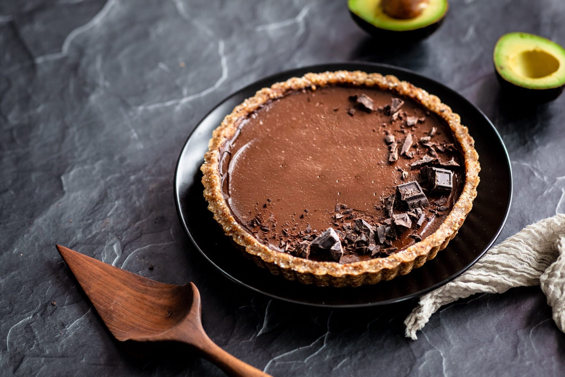 No-Bake Chocolate Avocado Tart