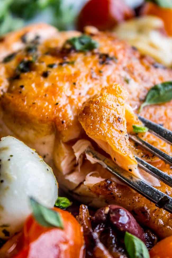 Lemon-Dill Pan-Seared Salmon with Roasted Cherry Tomatoes