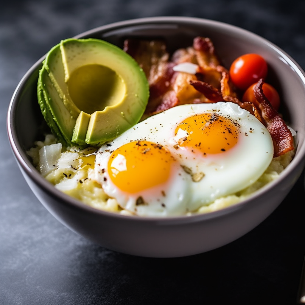 Keto Avocado & Egg Breakfast Bowl