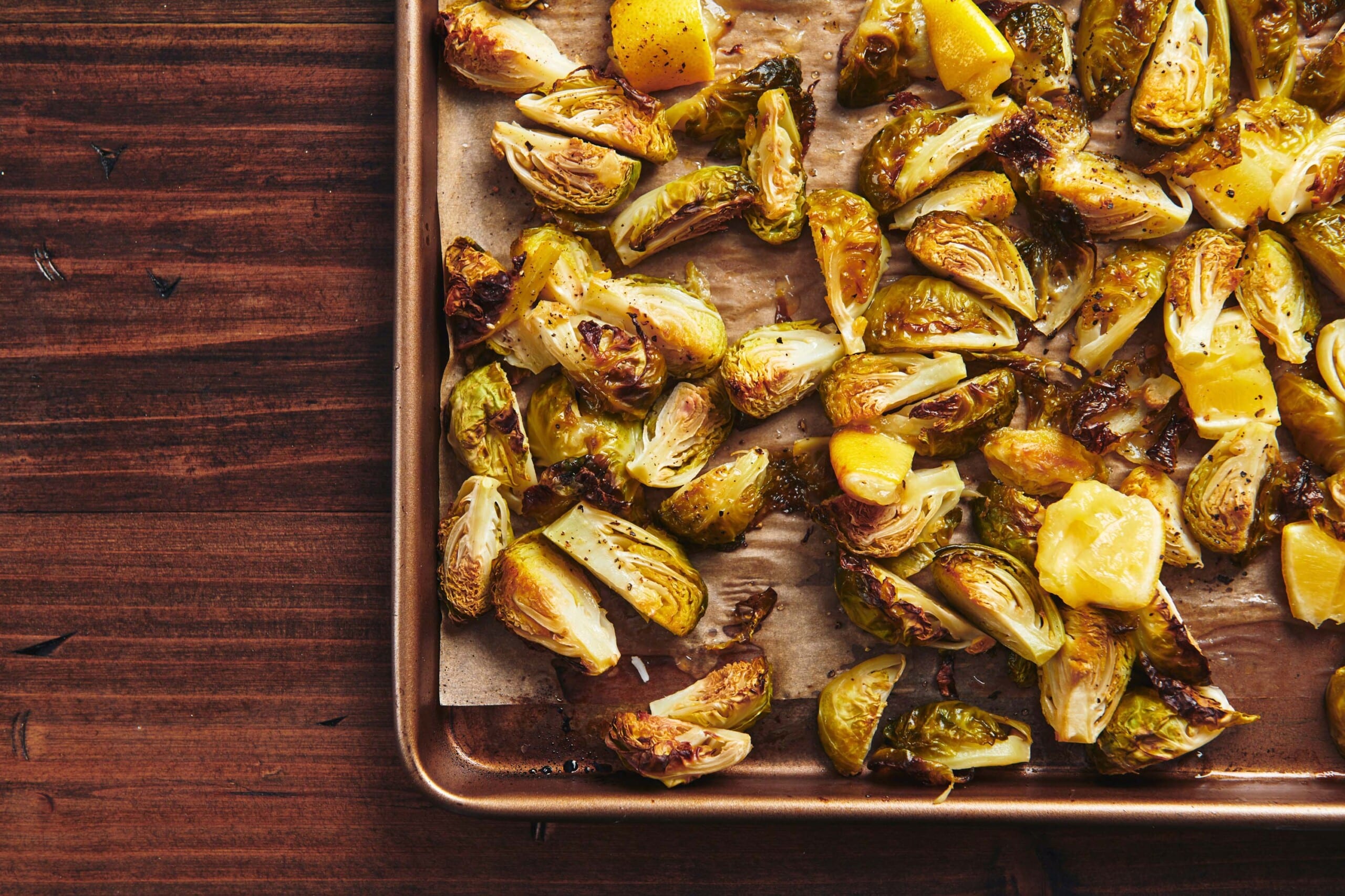 Crispy Roasted Brussels Sprouts with Lemon