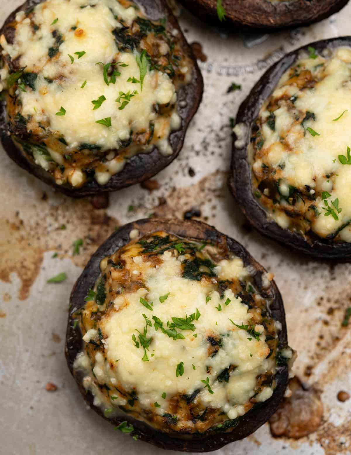 Creamy Mushroom & Chive Stuffed Portobellos