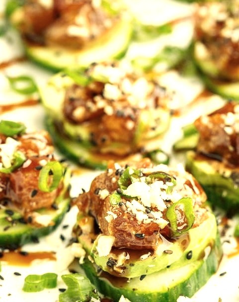 Masao-Style Spicy Tuna Sushi Rolls with Avocado and Pickled Cucumber