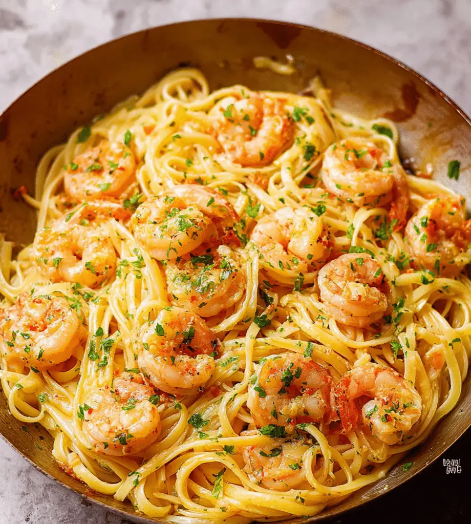 Lemon-Garlic Shrimp Pasta with Herb Butter