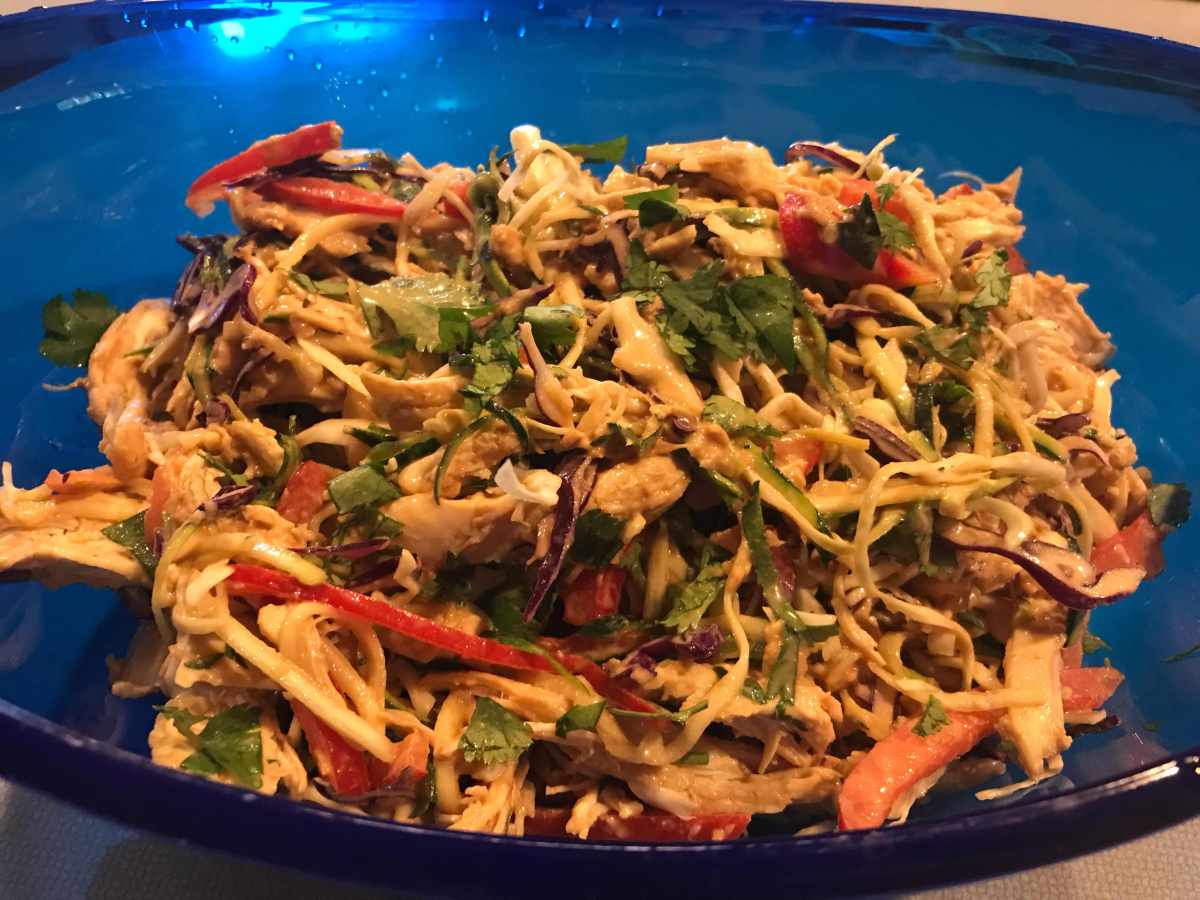 Coconut Aminos Cracked Chicken with Zucchini Noodles