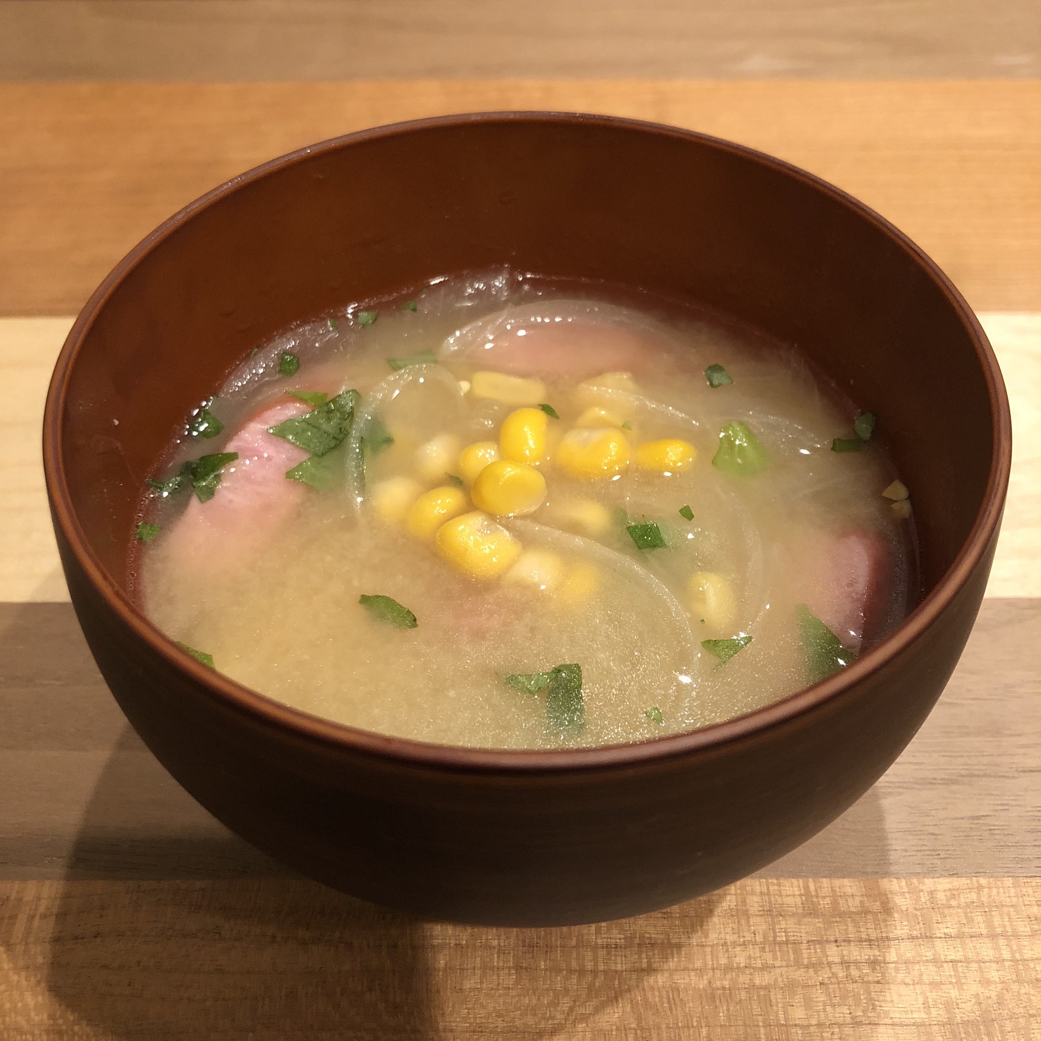 Miso-Sweet Corn Soup with Sesame