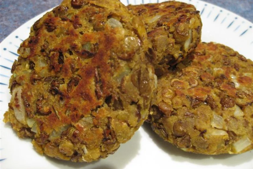 Indian Lentil and Vegetable Stuffed Patties